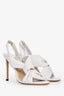 Jimmy Choo White Leather 'Leila' Slingback Heels Size 38