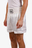 Off-White White Logo-patch Elastic Waistband Shorts Size 46 Mens