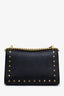 Gucci Black Leather Small Pearly Padlock Chain Bag