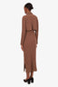 Maje Brown Wool Midi Dress + Sweater Set Size 38