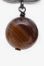 Pre-loved Chanel™ Brown/Silver CC Resin Drop Earrings