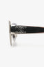 Celine Silver Frame Grey Lens 'Triomphe Cat Eye' Sunglasses