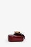 Gucci Maroon Leather 'Bamboo Night' Small Clutch on Chain