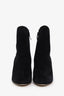 Manolo Blahnik Black Suede 'Rosie 90' Patent Leather Heeled Ankle Boots Size 39.5