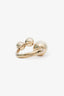 Christian Dior Gold Tone Three Pearls Rings