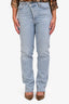 Agolde Light Blue Criss Cross Straight Jeans Size 27