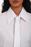 Sandro White/Purple Pinstripe Cotton Button Up Shirt Size 1