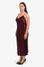 Sablyn Burgundy Silk Taylor Maxi Dress Size L