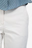 Max Mara White Cotton Wide Leg Pants Size 2