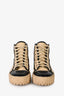 Pre-loved Chanel™ Beige/Black CC Logo High Top Sneakers 39