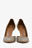 Gucci Brown Suede Silver Crystal Embellished Heels Size 38