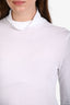 Vince White Cotton Turtle Neck Long Sleeve Top Size M