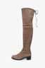 Stuart Weitzman Beige Suede Tieland Long Boots Size 7