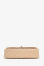 Pre-loved Chanel™ 2018-19 Beige Caviar Leather Quilted Medium Double Flap Bag
