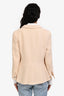 Pre-Loved Chanel™ Cruise 2000 Beige/White Tweed Single Breasted Blazer Size 44