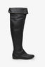 Guiseppe Zanotti Black Leather Knee High Boots Size 35.5