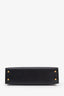 Hermès 2026 Black Box Leather Mini Kelly II Sellier 20 with Strap GHW