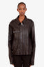 Rick Owens Black 'SUICIDE' Edition Temple Vega Leather Jacket Size 42 Mens