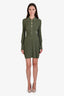 Veronica Beard Green Button Up Knit Lauper Mini Dress Size S