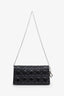 Christian Dior 2009 Black Quilted Cannage Patent Leather Lady Dior Wallet on Chain
