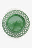 Christian Dior Green/Brown Porcelain 'Lily Sauvage' Collection Plate 5 Piece Sets