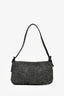 Fendi Grey Fur Crystal Mini Baguette