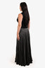 Christian Dior Black/Metallic Knit Sleeveless Gown Size 10