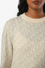 Pull Dior beige en laine à motif jacquard Dior Oblique, col rond, manches longues, taille enfant 12 ans