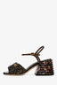 Fendi Brown Zucca Canvas Promenade Sandals Size 37