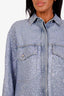 Acne Studios Blue Denim Raehmon Sequin Shirt Size 36