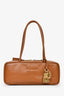Miu Miu Brown Leather Logo Small 'Beau' Top Handle Bag
