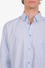 Balenciaga Blue Back Logo Button-Down Size 38 Men's