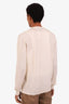 Salvatore Ferragamo Beige Cotton V-Neck Sweater Size M Mens