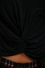 Smythe Black Cotton Front Knot Top Size M