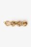 Pre-loved Chanel™ 2021 Gold Tone Faux Pearl Coco Hair Clip Barrette