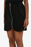 Acne Studios Black Lamb Suede Zip Front Mini Skirt Size 34