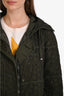 Moncler Army Green Nylon Lace Midi Jacket Size 1