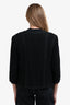 Pre-loved Chanel™ Black Cotton Gunmetal Buttoned 'Timeless' Jacket Size 40