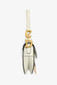 Christian Dior 2021 White Grained Calfskin Leather Saddle Medium Bag