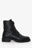 Louis Vuitton Black Leather Combat Boots Size 39