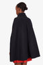 Victoria Beckham Navy Wool Belted Cape Size XS