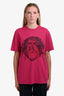 Givenchy Pink Cotton Dog Graphic Crew Neck T-Shirt Size S