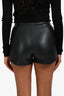 L'Agence Black Faux Leather High Waisted Shorts Size 2