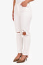 Agolde White High Rise Relaxed 'Fen' Jeans Size 27