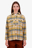 Isabel Marant Etoile Yellow/Green Wool Cotton Cropped Coat Size 32