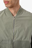 Hermès Green Nylon Rib Trimmed Bomber Jacket Size 48 Men's