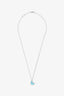Van Cleef & Arpels 18K White Gold Turquoise Sweet Butterflies Pendant Necklace
