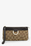 Gucci Beige/Ebony GG Canvas D-Ring Wristlet Pochette Bag
