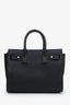 Saint Laurent Black Grained Leather Baby Sac De Jour with Strap
