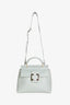 Roger Vivier Light Blue Leather 'Viv Cabas' Top Handle Bag With Strap